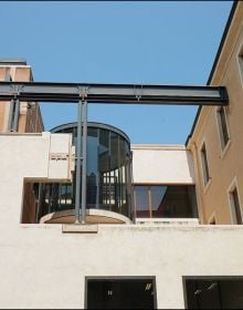 Book cover of Carlo Scarpa: The Message of the Structure, with a wall painting. Published by Silvana.