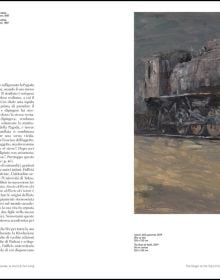 Book cover of Cen Long: Vita e poetica | Life and Art, with a painting of two sailors battling to hold a ship's sail. Published by Silvana.