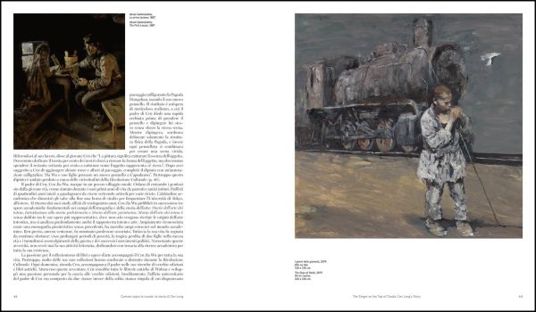 Book cover of Cen Long: Vita e poetica | Life and Art, with a painting of two sailors battling to hold a ship's sail. Published by Silvana.