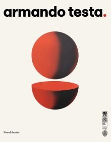 Book cover of Armando Testa, with a red sphere and half of one below. Published by Silvana.