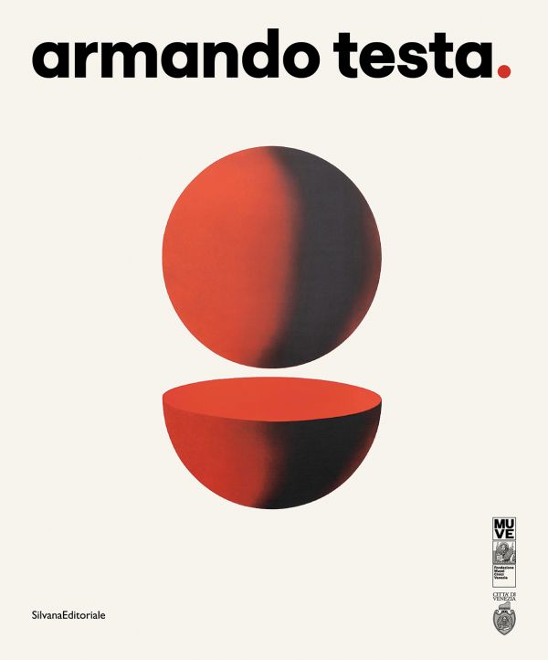 Book cover of Armando Testa, with a red sphere and half of one below. Published by Silvana.