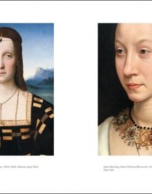 Book cover of Chains: Stories, fashions and techniques of the most beloved jewels, featuring a painting of man wearing Tudor period clothing, with two gold chains around neck. Published by Silvana.