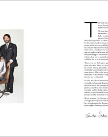 Book cover of Damiani: 100 X 100 Italiani, with the Mimosa Eternal Blue necklace with a sapphire from Sri Lanka surrounded by diamonds. Published by Silvana.