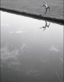 Book cover of Lartigue | Kertész, featuring two black and white photographs by the sea. Published by Silvana.