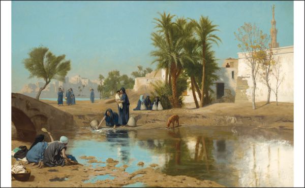 Book cover of Seeing Is Believing: The Art and Influence of Jean-Léon Gérôme, featuring a painting titled 'The Harem in the Kiosk'. Published by Silvana.