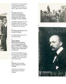 Book cover of Futurist Photographs; featuring a figure wearing a suit, playing a cello. Published by Silvana.