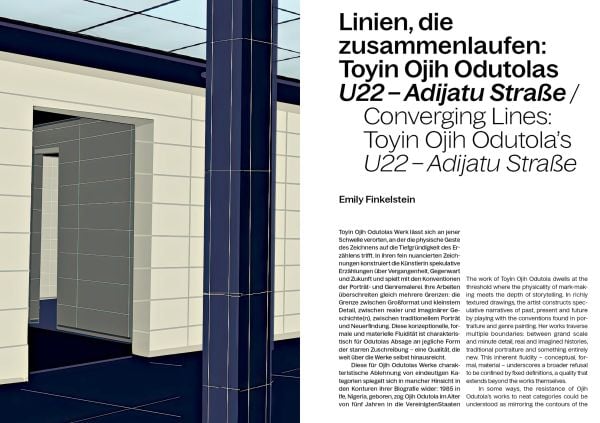 Book cover of Toyin Ojih Odutola: U22 Adijatu Straße; featuring a painting of a young person dressed for school. Published by Silvana.