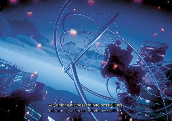 Book cover of Ayoung Kim:Many Worlds Over; featuring a figure floating in the air. Published by Silvana.