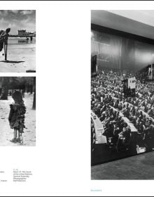 Book cover of Photography and Citizenship: The Art and Politics of The Family of Man; featuring a photography exhibition held at museum. Published by Silvana.