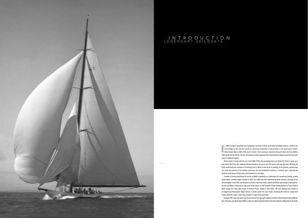 Book cover of Legendary Sailboats, with a large yacht with billowing sails, on the sea. Published by White Star.