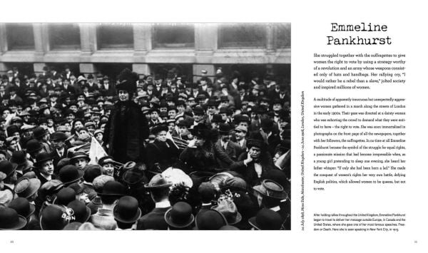 Book cover of The Most Influential Women of Our Time, with a montage of photos including Anne Frank and Joan Baez. Published by White Star.