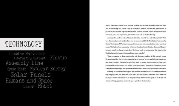 Book cover of Great Discoveries and Inventions That Changed the World, From the End of the 19th Century to the Present, with white arm of robot with blue butterfly on tip of finger. Published by White Star.