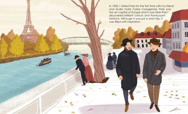 Book cover of Pablo Picasso', from the 'Genius' series, with the artist painting an abstract portrait on canvas. Published by White Star,