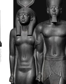 Book cover of The Great Book of Ancient Egypt, In the Realm of the Pharaohs, with Great Royal Queen Ankhesenamun wearing Ouret Cobras Modius Crown. Published by White Star.