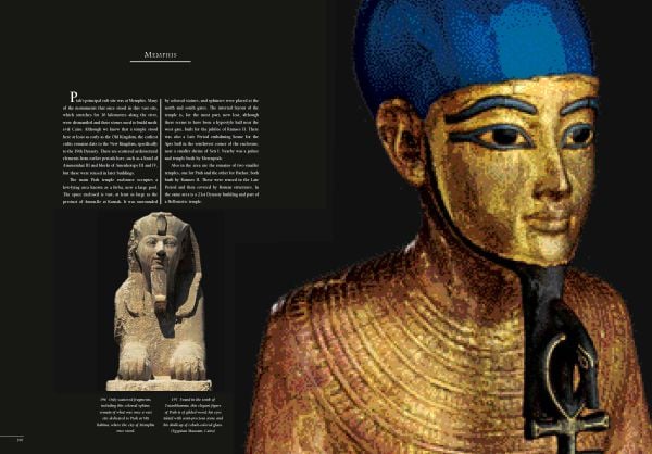 Book cover of The Great Book of Ancient Egypt, In the Realm of the Pharaohs, with Great Royal Queen Ankhesenamun wearing Ouret Cobras Modius Crown. Published by White Star.