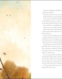 Book cover of Brothers Grimm, The Most Beloved Fairy Tales, with red riding hood walking through dark forest. Published by White Star.