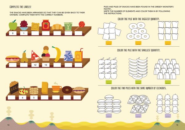 Book cover of Become a Monster at Mathematics, from the Mad for Math series, with monster figures. Published by White Star.