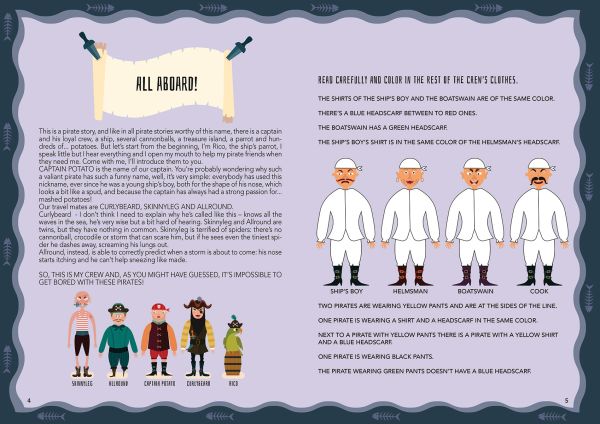 Book cover of Navigate The High Seas! Maths Adventures Using Fractions, Percentages and Decimal Numbers, with a skeleton pirate with skull and crossbones hat, a pirate ship, mermaid and shark. Published by White Star.