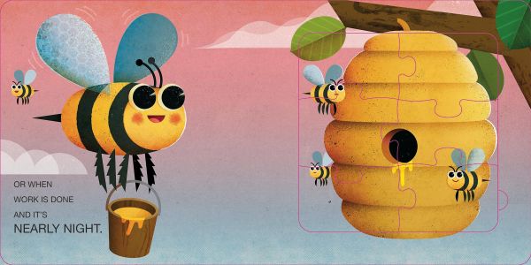 Book cover of My First Jigsaw Book: Home Sweet Home! with a large red apple with green worm poking out of side. Published by White Star.