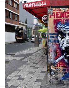 Book cover of C215: #christianguemy Stencil Art, with a stenciled image of cat looking up. Published by White Star.