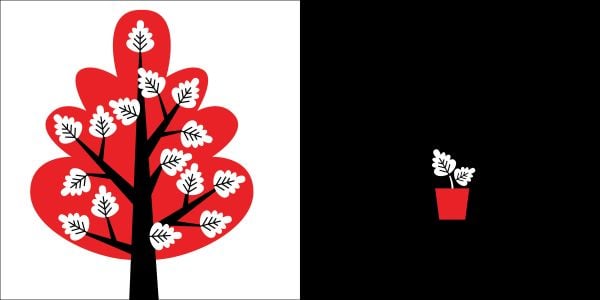 Book cover of Big or Small?, Baby Montessori, with a black elephant with red bird sitting on its back. Published by White Star.