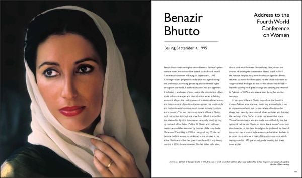 Book cover of Speeches That Changed Our Time, From 1945 to the Present, with a montage of historical figures: Albert Einstein, Queen Elizabeth II, Barack Obama, Nelson Mandela. Published by White Star.