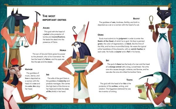 Book cover of A Day in Ancient Egypt, Avery Everywhere, with a young boy and Egyptian scribe with books and scrolls, standing between pillars covered in hieroglyphics. Published by White Star.