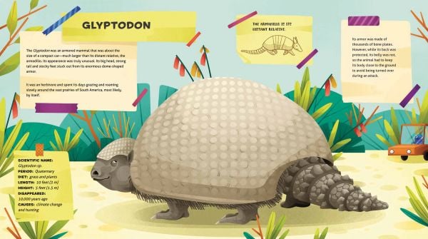 Book cover of Weird and Wonderful Extinct Animals, with an extinct flightless bird called a Dodo. Published by White Star.