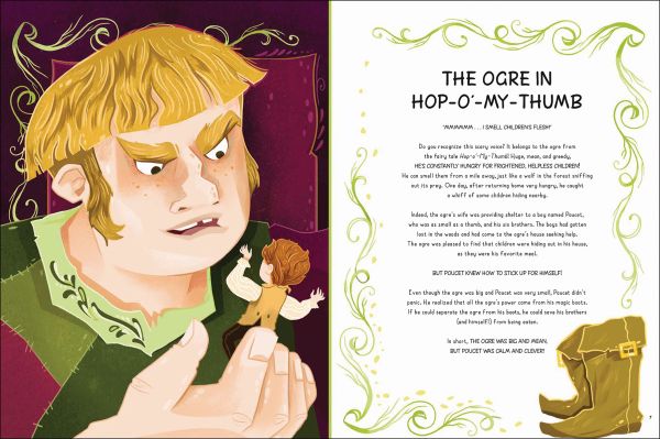 Book cover of Get Rid of Bullies, Follow the Lead of Fairy Tales Heroes!, with two children surrounded by a witch and a scary wolf, castle behind. Published by White Star.