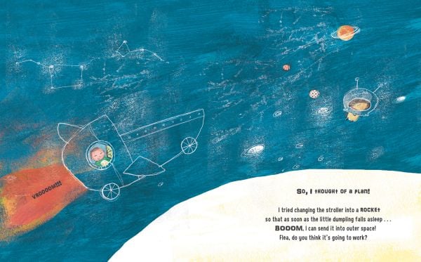 Book cover of A New Baby is Coming!, SOS Parents, with a young child looking sad as he looks at a toy rabbit and baby mobile. Published by White Star.