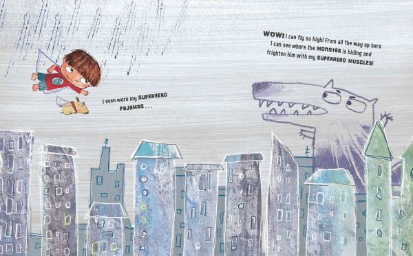 Book cover of Are You Afraid of the Dark?, Tim's Tips. SOS Parents, with a young child clutching green comfort blanket. Published by White Star.