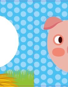 Book cover of My First Puzzle Book: Farm Faces, with a pink pig face made of two pieces. Published by White Star.