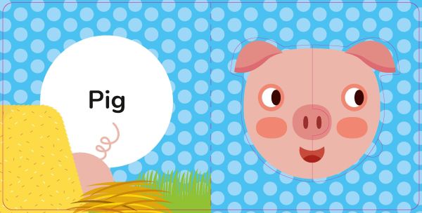 Book cover of My First Puzzle Book: Farm Faces, with a pink pig face made of two pieces. Published by White Star.