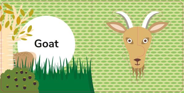 Book cover of My First Puzzle Book: Farm Faces, with a pink pig face made of two pieces. Published by White Star.