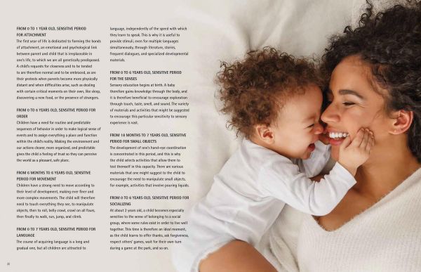 Book cover of Exploring the Nature: Montessori Lab, Educating with Nature, with a child lying in long green grass, wearing explorers pith hat, looking through pair of red binoculars. Published by White Star.