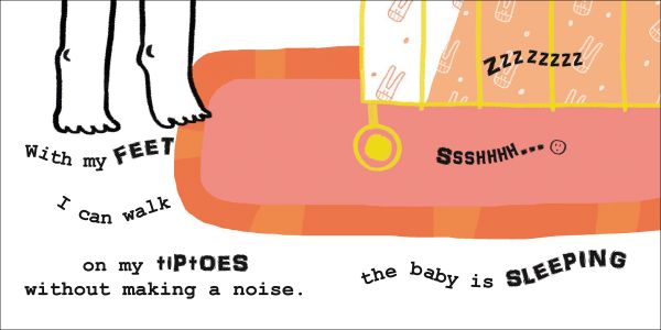 Book cover of My Feet are for... Lift the Flaps and Play With Us', with a pair of blank white feet. Published by White Star.