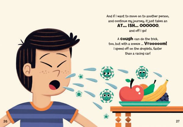 Book cover of Viruses, Don't Be Scared Be Prepared!, with six green virus shapes with eyes. Published by White Star.