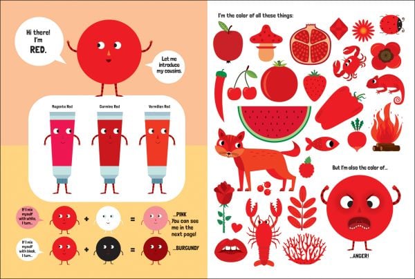 Book cover of My Huge Book of Colors', with a rainbow chameleon. Published by White Star.