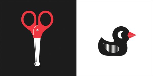 Book cover of At Home, Baby Montessori, with a red duck, toothpaste, toothbrush, cup and spoon. Published by White Star.