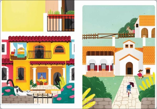 Book cover of Welcome Home: With 48 Amazing Flaps, Lift the Flap, with a skyscraper and smaller houses below. Published by White Star.