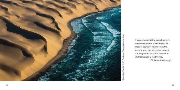 Book cover of The Earth, A World to Preserve, with Zhangye National Geopark, China, with rainbow-coloured surface. Published by White Star.