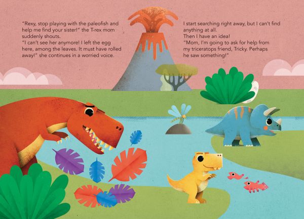 Book cover of My Little Box of Dinosaurs, with a triceratops and diplodocus. Published by White Star.