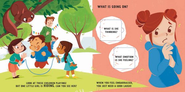 Book cover of How Do You Feel?: Feeling, with three children: one happy, one scared, and one covering their ears. Published by White Star.