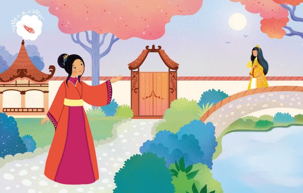 Book cover of Glittery Princesses: Sticker Book, with a princess in long blue dress, with long purple hair, and a pink castle behind. Published by White Star.