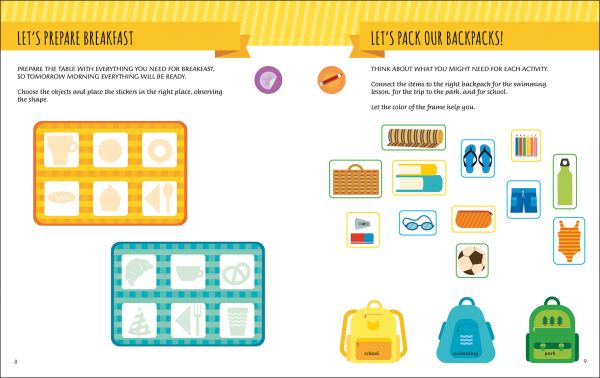 Book cover of I Can Do It! My First Book of Learning to do Things Myself, Montessori Activity Book, with shoes with laces untied, a bike, and a can watering potted flowers. Published by White Star.