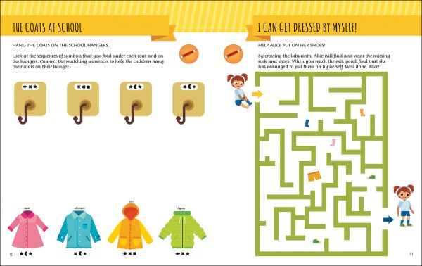 Book cover of I Can Do It! My First Book of Learning to do Things Myself, Montessori Activity Book, with shoes with laces untied, a bike, and a can watering potted flowers. Published by White Star.