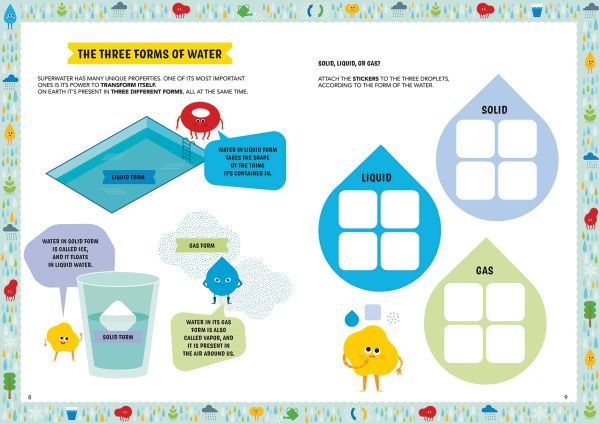 Book cover of Water, Mad for Science, with a shower head with water running and ship sailing on sea. Published by White Star.