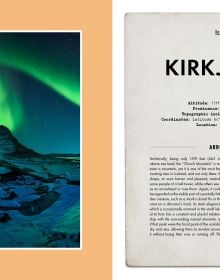 Book cover of Beautiful Peaks, Famous peaks that hold great records, mountains with glorious history and places of great spirituality', with a mountainous peak covered in snow, and lake below. Published by White Star.