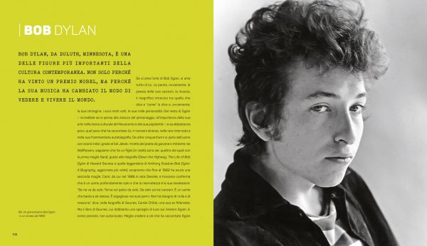 Book cover of The Great History of ROCK MUSIC, From Elvis Presley to the Present Day, with an electric guitar with wings. Published by White Star.