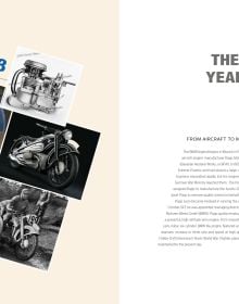 Book cover of BMW Motorrad, A Two-wheeled Legend, with a 1938 BMW 494cc, and 2021 BMW R1250GS. Published by White Star.